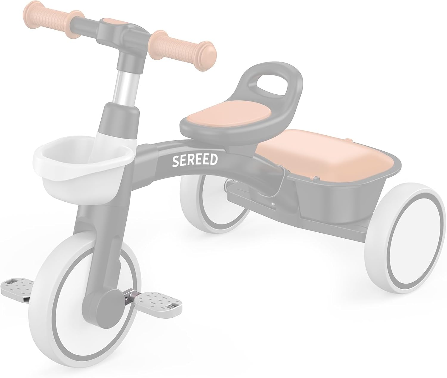 SEREED Toddler Tricycle Pedals, T306 Universal Model, Pair of 2 (Gray) - view 4