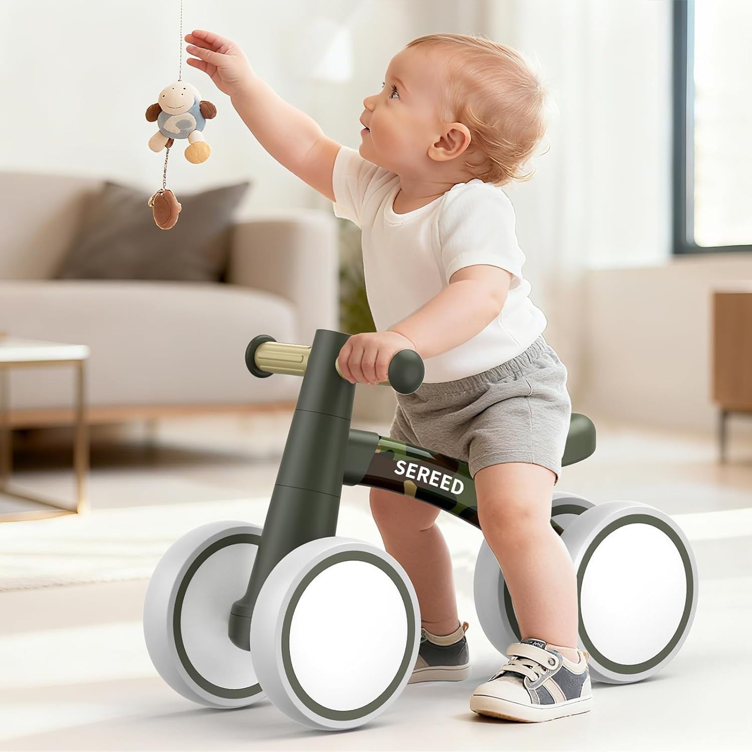 SEREED Baby Balance Bike for 1 Year Old Boys Girls 12-24 Month Toddler Balance Bike, 4 Wheels Toddler First Bike, First Birthday Gifts(Camo) - view 5