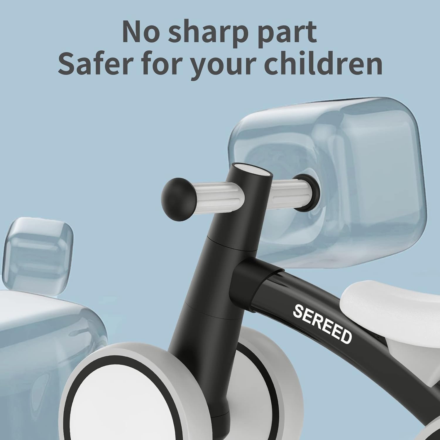 SEREED Baby Balance Bike for 1 Year Old Boys Girls 12-24 Month Toddler Balance Bike, 4 Wheels Toddler First Bike, First Birthday Gifts(Black) - view 5
