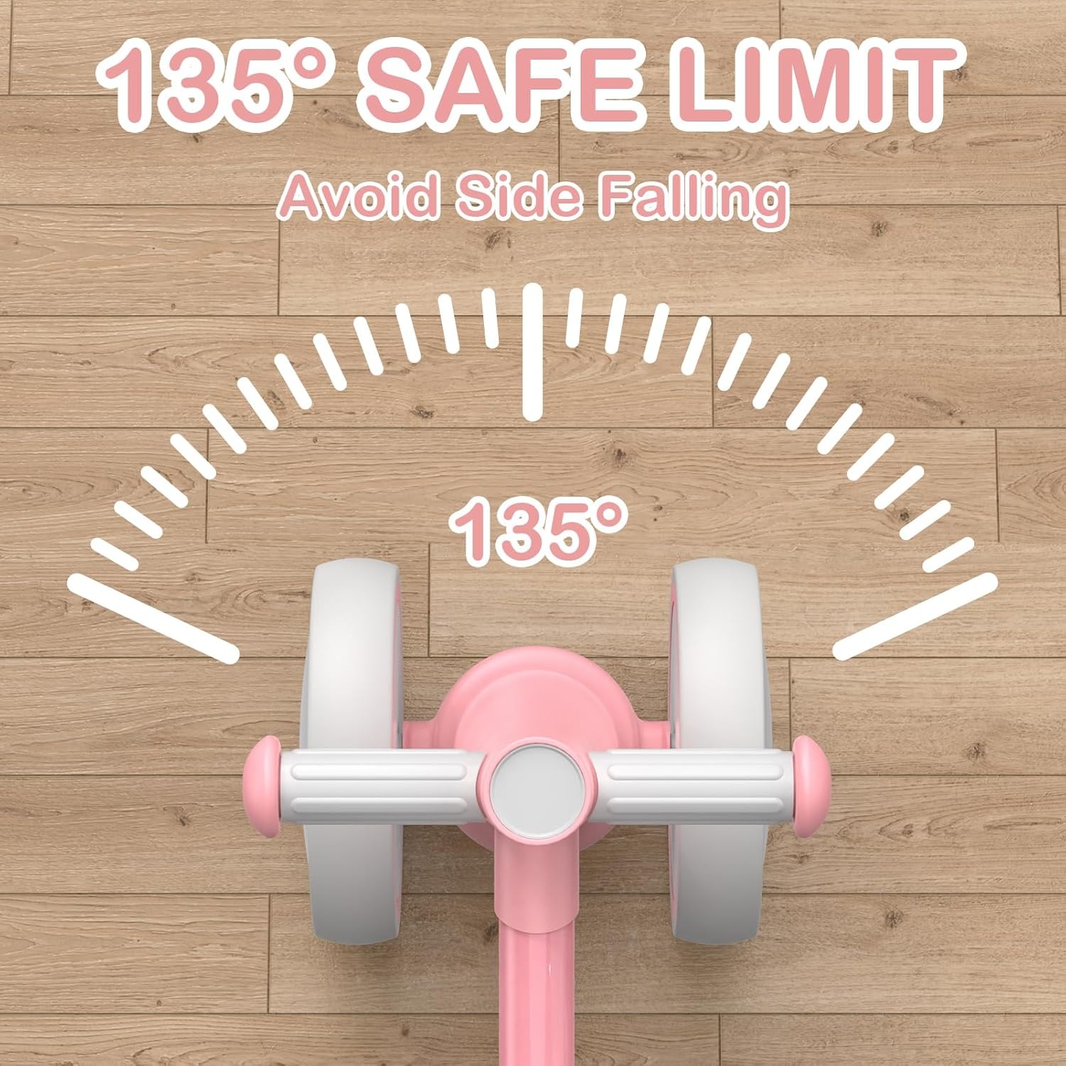 SEREED Colorful Lighting Baby Balance Bike, Toys for 1 Year Old Boys Girls, 12-24 Month Toddler Balance Bike with 4 Silence Wheels, First Birthday Gift (Green)(Pink) - view 6