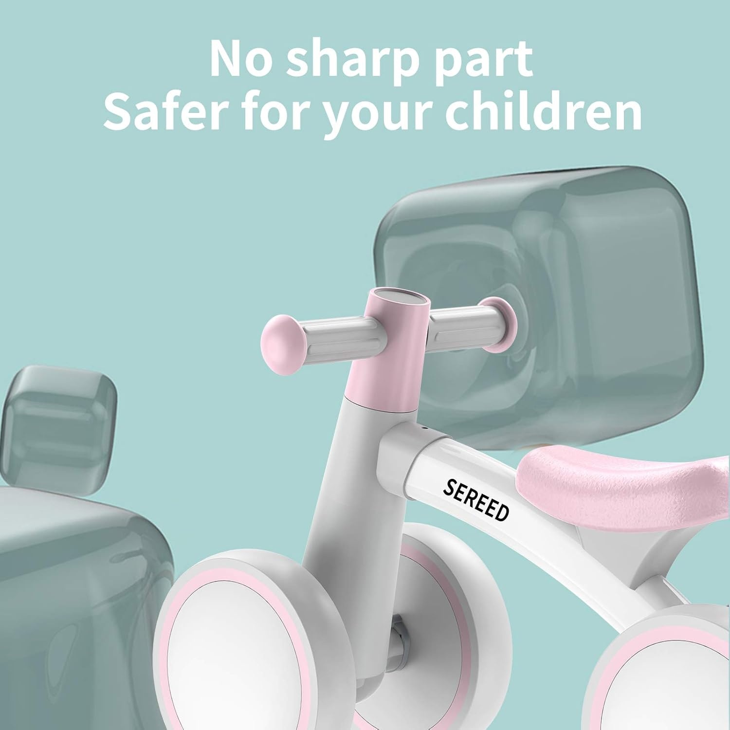 SEREED Baby Balance Bike for 1 Year Old Boys Girls 12-24 Month Toddler Balance Bike, 4 Wheels Toddler First Bike, First Birthday Gifts(Pink) - view 5