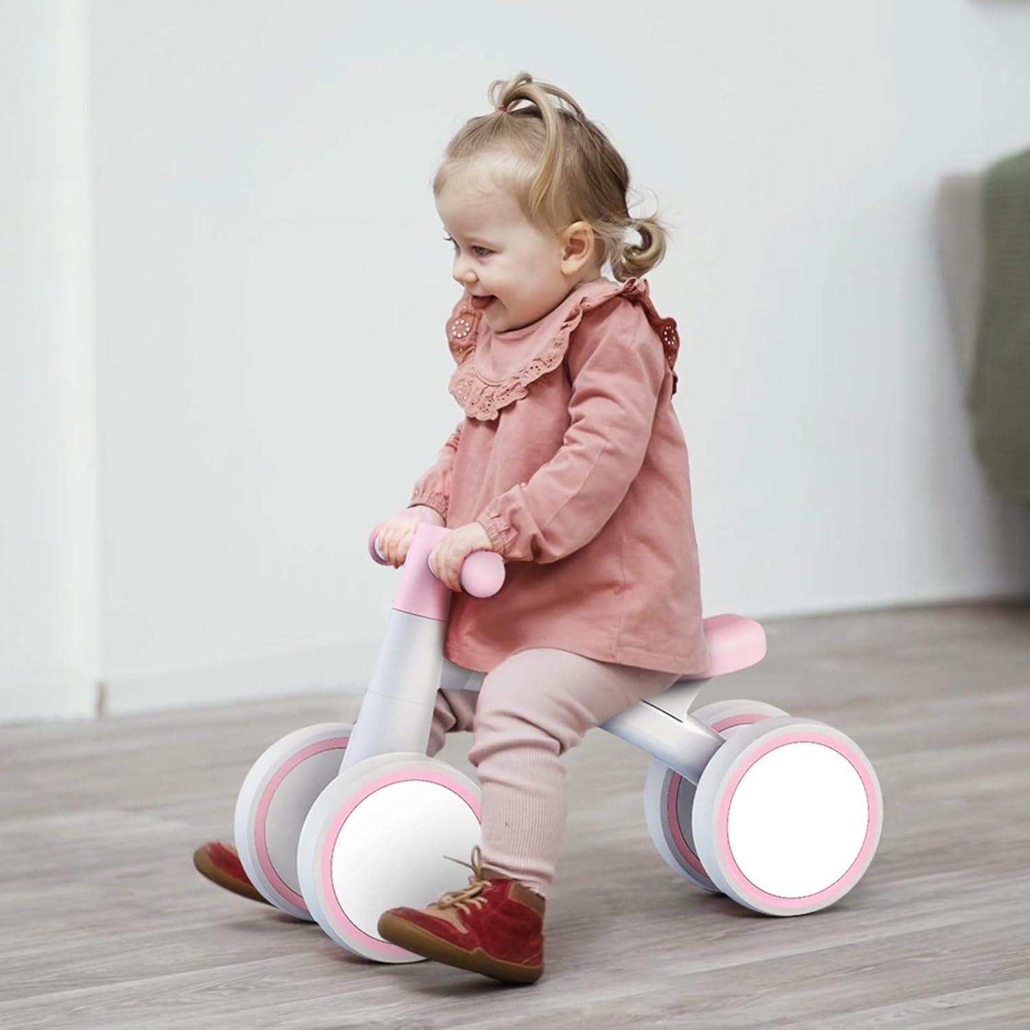 SEREED Baby Balance Bike for 1 Year Old Boys Girls 12-24 Month Toddler Balance Bike, 4 Wheels Toddler First Bike, First Birthday Gifts(Pink) - view 7