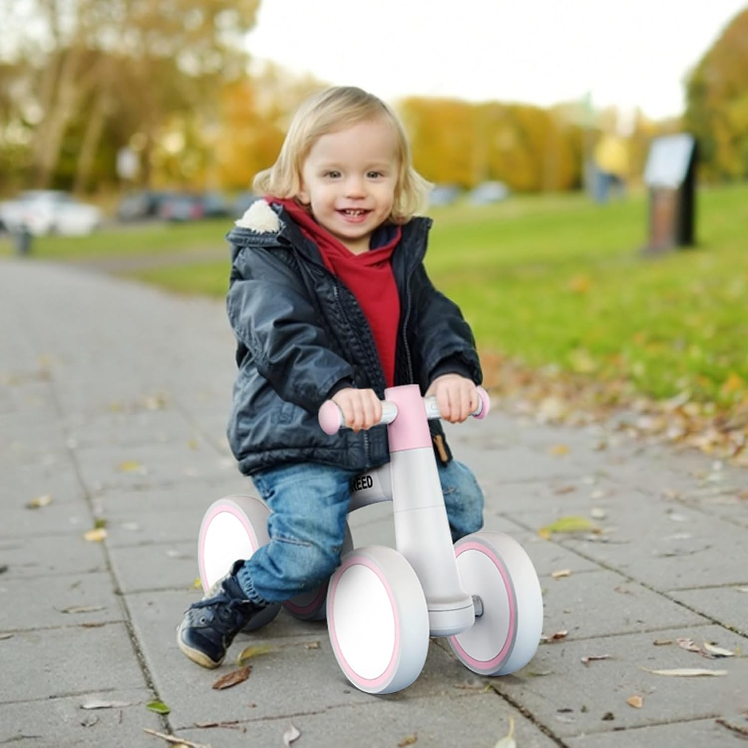 SEREED Baby Balance Bike for 1 Year Old Boys Girls 12-24 Month Toddler Balance Bike, 4 Wheels Toddler First Bike, First Birthday Gifts(Pink) - view 8