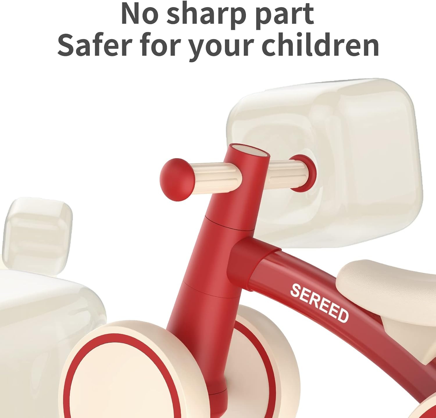 SEREED Baby Balance Bike for 1 Year Old Boys Girls 12-24 Month Toddler Balance Bike, 4 Wheels Toddler First Bike, First Birthday Gifts(Red) - view 5