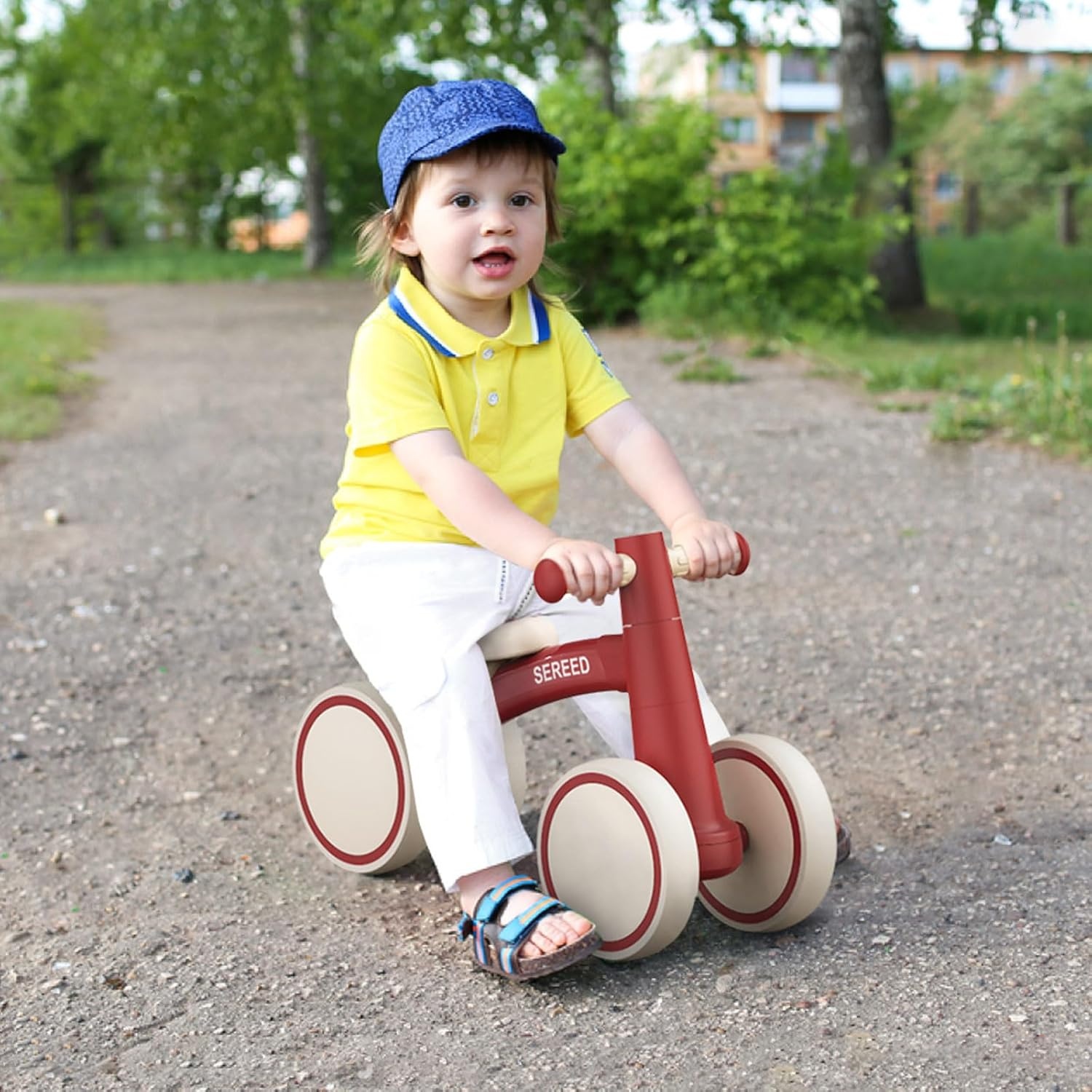 SEREED Baby Balance Bike for 1 Year Old Boys Girls 12-24 Month Toddler Balance Bike, 4 Wheels Toddler First Bike, First Birthday Gifts(Red) - view 8
