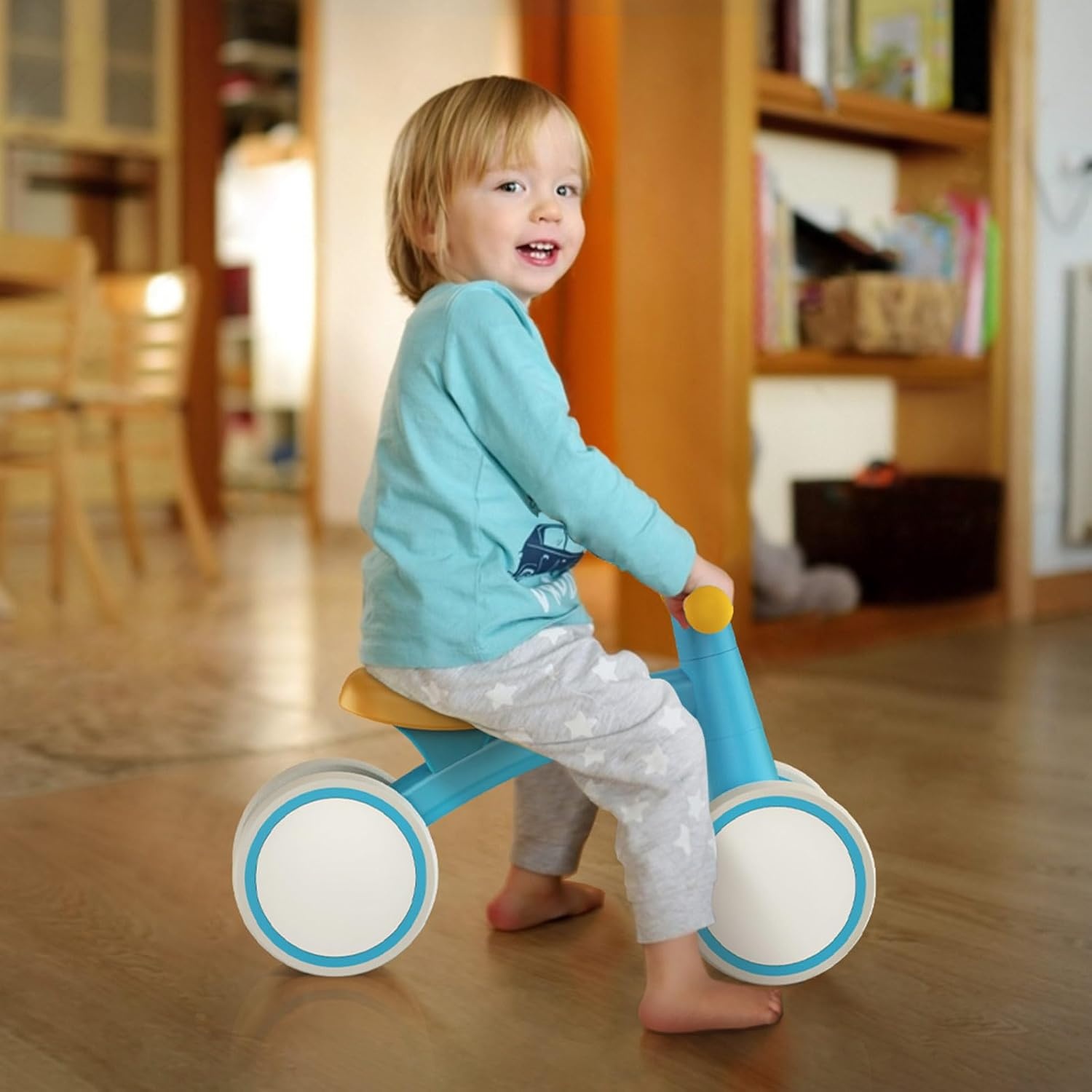 SEREED Baby Balance Bike for 1 Year Old Boys Girls 12-24 Month Toddler Balance Bike, 4 Wheels Toddler First Bike, First Birthday Gifts(Blue) - view 8